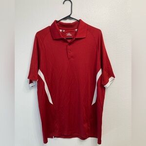 3/$15 Under Armour Red and White Polo Shirt, Men’s, Golf, Sports, Size Medium